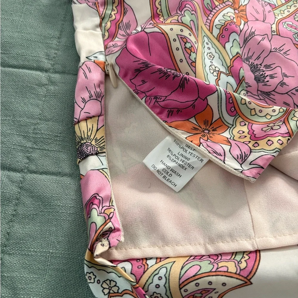 Silky Scarf Strapless Tube Top | Boho Summer Y2K | Size L Festival Trendy - Picture 4 of 4